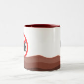 アーティストのための紅茶、ブラシのための紅茶ではありません  ツートーンマグカップ (中央)
