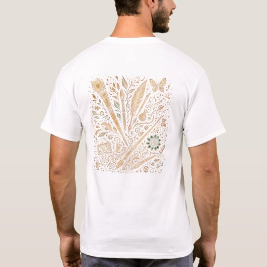 アーティストのための詳細な職人芸の爆発Tシャツ Tシャツ (裏面)