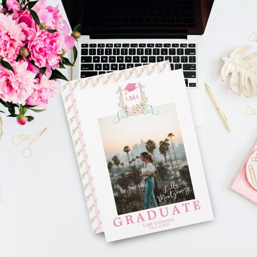 アーティストのイニシャル入り写真 卒業おめでとうのご案内 招待状