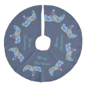 アーティストのクリスマスツリースカート フェイクリネンツリースカート (正面)