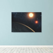 アーティストのコンセプトKepler-16b. キャンバスプリント (インサイチュ (ウッドフロア))