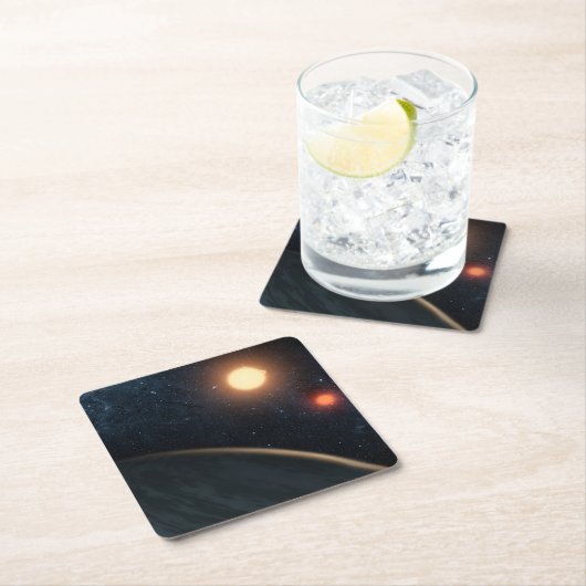 アーティストのコンセプトKepler-16b. スクエアペーパーコースター (インサイチュ)