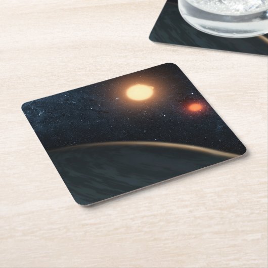 アーティストのコンセプトKepler-16b. スクエアペーパーコースター (アングル)
