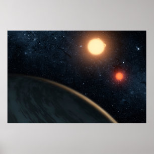 アーティストのコンセプトKepler-16b. ポスター