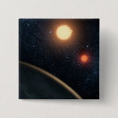 アーティストのコンセプトKepler-16b. 缶バッジ (正面)