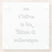 アーティストのジョブガラスコースター ガラスコースター (裏面)