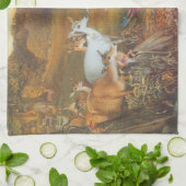 アーティストのジョン・アンスター・フィッツジェラルドによる魅惑の森 キッチンタオル (折り畳み)