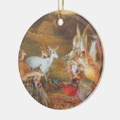 アーティストのジョン・アンスター・フィッツジェラルドによる魅惑の森 セラミックオーナメント (左)