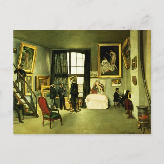 アーティストのスタジオ, 1870 ポストカード (正面)