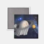 アーティストのハロウィーンイラストレーション マグネット (正面/裏面)