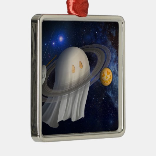 アーティストのハロウィーンイラストレーション メタルオーナメント (右)