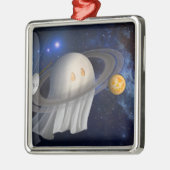 アーティストのハロウィーンイラストレーション メタルオーナメント (左)