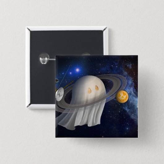 アーティストのハロウィーンイラストレーション 缶バッジ (正面&裏面)