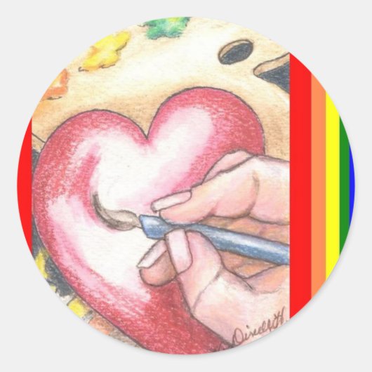 アーティストのハートシール ラウンドシール (正面)