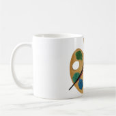 アーティストのパレットカラーホイール コーヒーマグカップ (左)