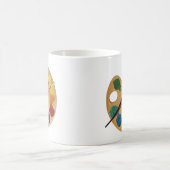 アーティストのパレットカラーホイール コーヒーマグカップ (中央)