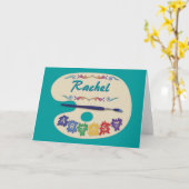 アーティストのパレット カード (黄色い花)