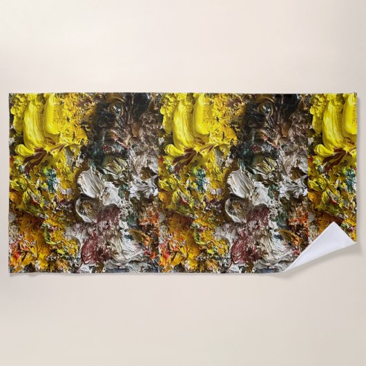 アーティストのパレット#1 ビーチタオル (正面)