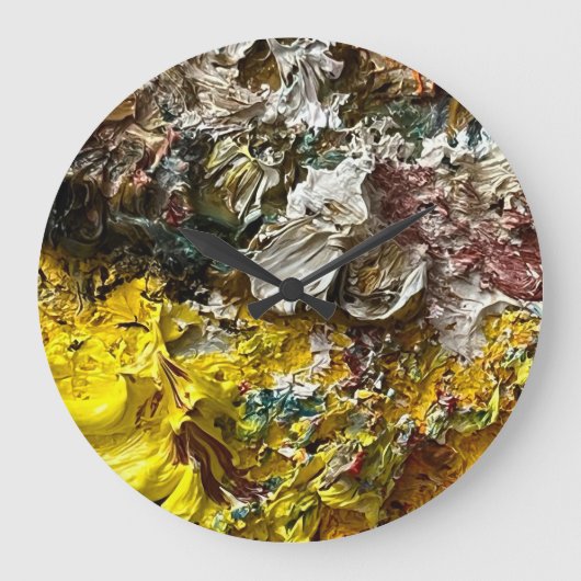 アーティストのパレット#1 ラージ壁時計 (正面)