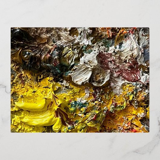 アーティストのパレット#1 箔シーズンポストカード (正面)