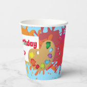 アーティストのパーティー パーソナライズされた 紙コップ (裏面)