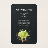 アーティストのビジネス連絡とプロファイルカード (裏面)