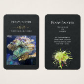 アーティストのビジネス連絡とプロファイルカード (正面&裏面)