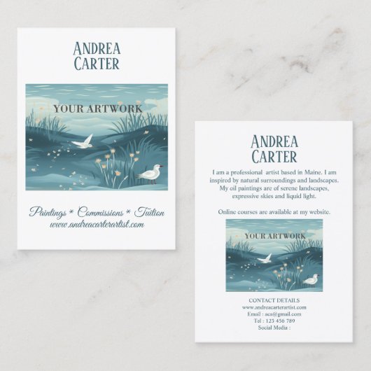 アーティストのペインター・プロモーション 名刺 (正面/裏面)