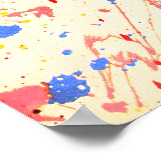 アーティストのペイントスプラッターバックグラウンド ポスター (角)