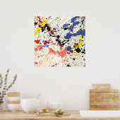 アーティストのペイントスプラッターバックグラウンド ポスター (キッチン)