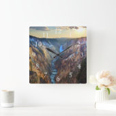 アーティストのポイントから下位滝 スクエア壁時計 (ホーム)