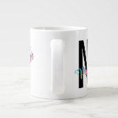 アーティストのユーモア、コーヒーは水絵を描ではないおもしろい ジャンボコーヒーマグカップ (裏面)