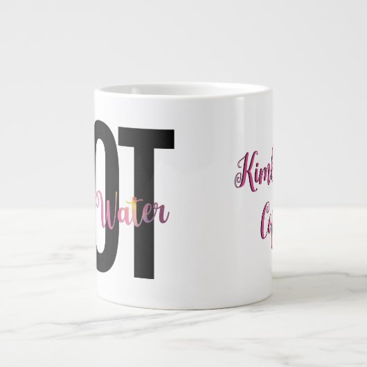 アーティストのユーモア、コーヒーは水絵を描ではないおもしろい ジャンボコーヒーマグカップ (正面)