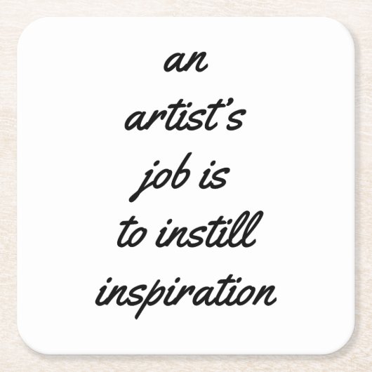 アーティストの仕事紙コースター スクエアペーパーコースター (正面)