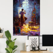 アーティストの光 – 表現のスタジオモーメント ポスター (ホームオフィス)