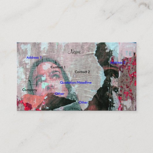 アーティストの名刺-カスタマイズ可能 名刺 (正面)