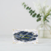 アーティストの大理石金ゴールドの輝く抽象芸術Busi 名刺 (スタンド正面)