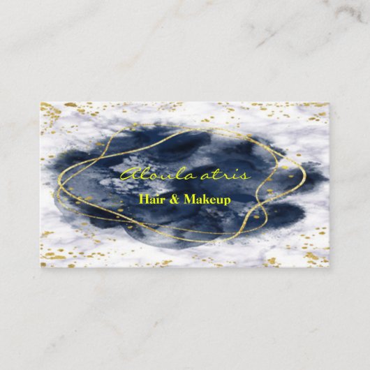 アーティストの大理石金ゴールドの輝く抽象芸術Busi 名刺 (正面)