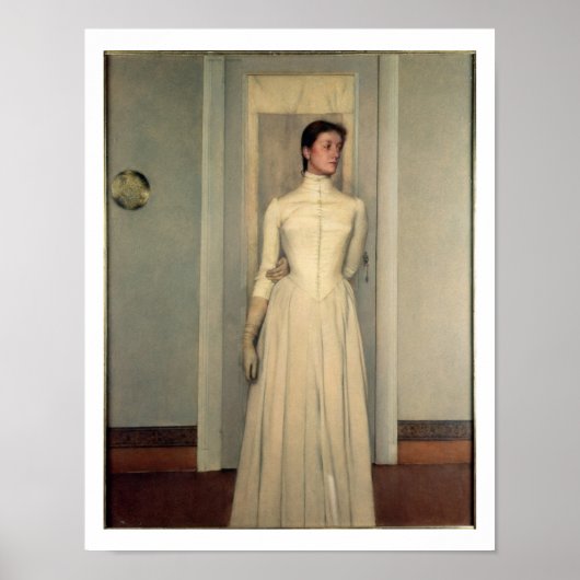 アーティストの妹マルゲライト・クノフのポートレート ポスター (正面)