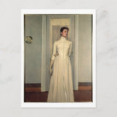 アーティストの妹マルゲライト・クノフのポートレート ポストカード (正面)