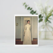 アーティストの妹マルゲライト・クノフのポートレート ポストカード (スタンド正面)