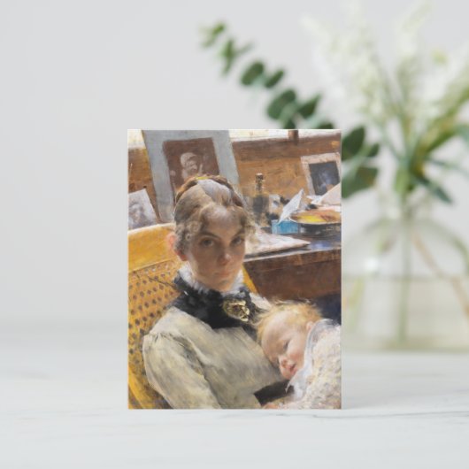 アーティストの妻とその娘ラーソン シーズンポストカード (スタンド正面)