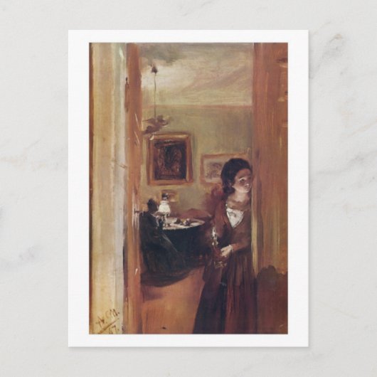 アーティストの姉妹はがき付きのリビングルーム ポストカード (正面)