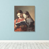 アーティストの姉妹シグネとヘンリエット キャンバスプリント (インサイチュ (ウッドフロア))