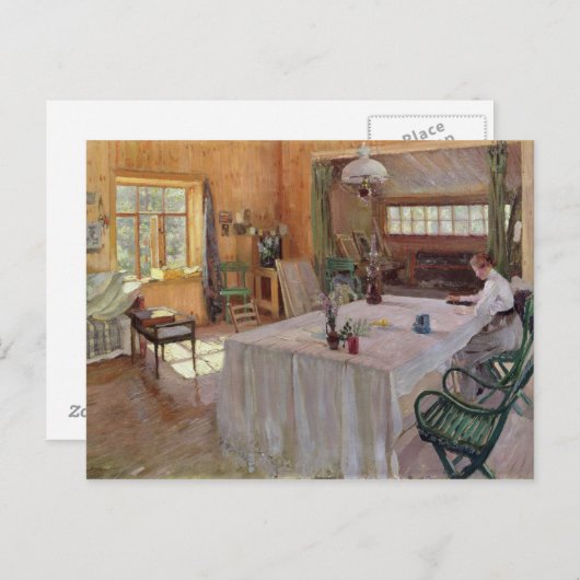 アーティストの家でコンスタンティンコロビン ポストカード (正面/裏面)