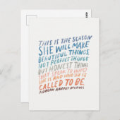 アーティストの引用文を促す ポストカード (正面/裏面)