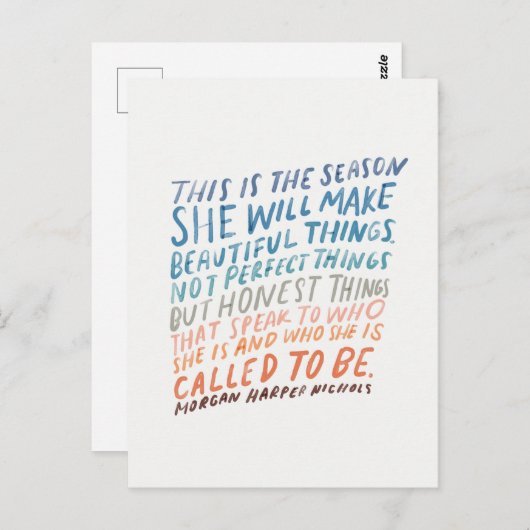 アーティストの引用文を促す ポストカード (正面/裏面)