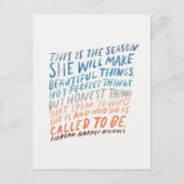 アーティストの引用文を促す ポストカード (正面)