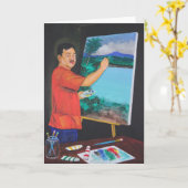 アーティストの挨拶状 カード (黄色い花)