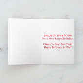 「アーティストの朝食」誕生日カード カード (内部)